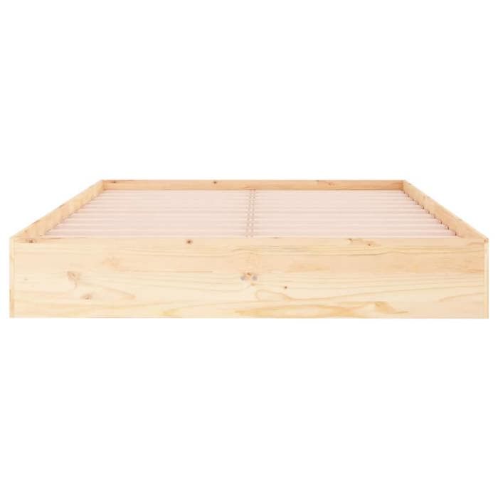 BURKE* Lit simple 120x190 cm Structure de lit classique sans matelas bois massif 120x190 cm - LL7180
