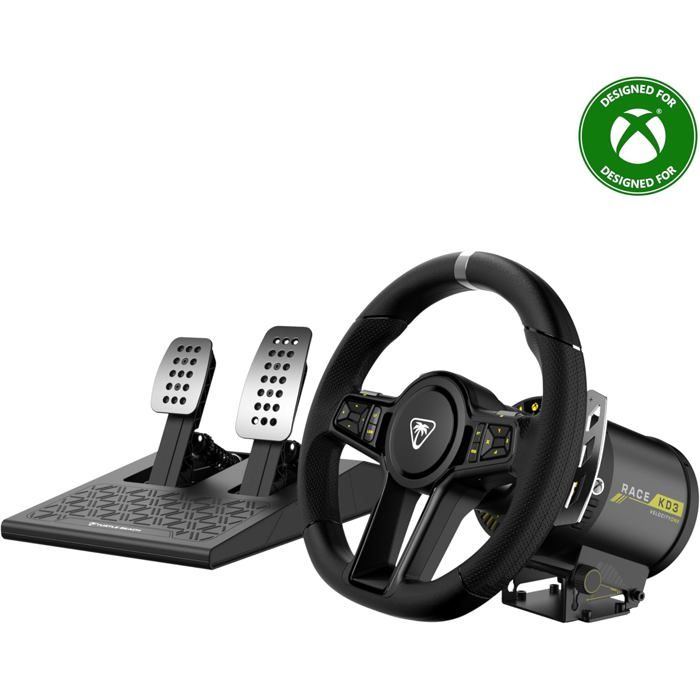 Volant de Course - TURTLE BEACH - VelocityOne Race KD3 - Retour de Force - Pédales en Aluminium - USB Type-C