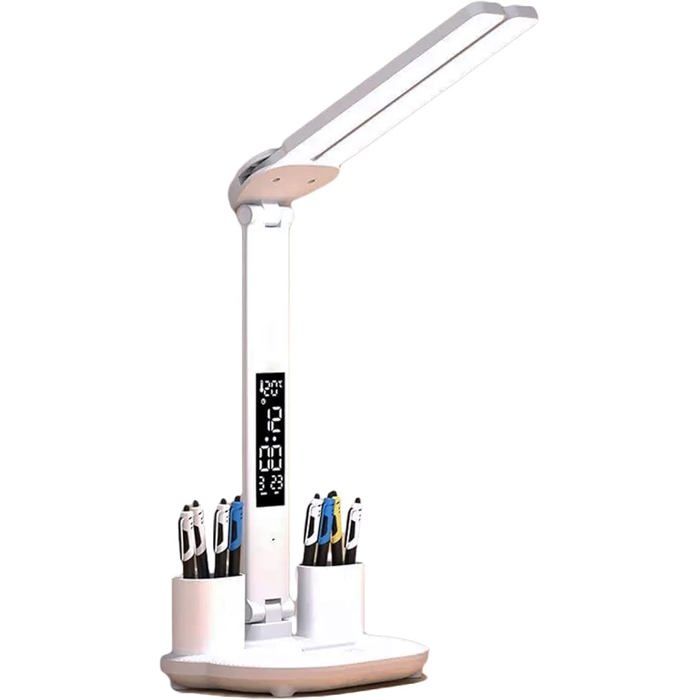 Lampe de bureau LED réglable - 3 températures de couleur écran LCD affichage multifonctionnel lannée et de la température.