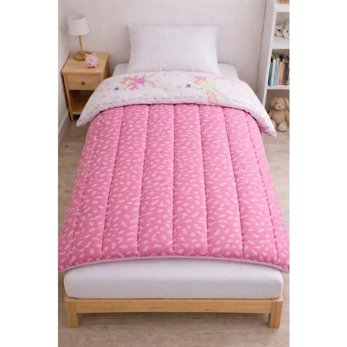 Couette tempérée - MORTREUX - Gouttes/Fées - 140 x 200 cm - 300 g/m² - Microfibre imprimée