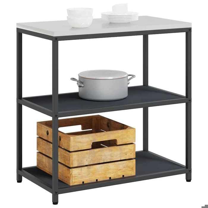 (NEW 2026)Armoire de cuisine - CLOUD - Placard/BUFFET de cuisine Anthracite 60x50x92 cm Acier 7401566