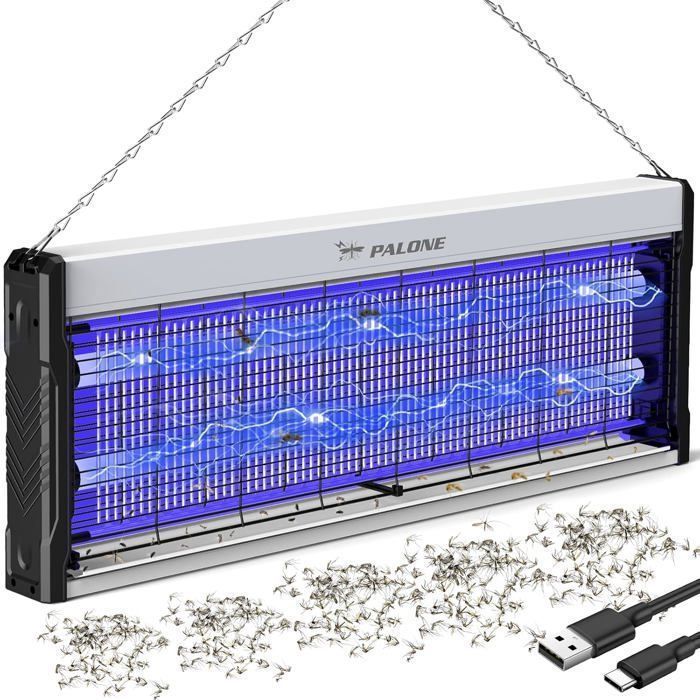 Palone PALONE Appareil Anti-Moustique Électrique 4000V – UV 360-400nm – Tue ...