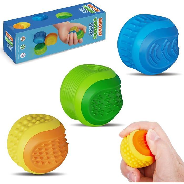 Fidget Toys Jouets Sensoriels Anti-stress - Lot De 4 Calmars à Presser - Pour Enfants Et Adultes