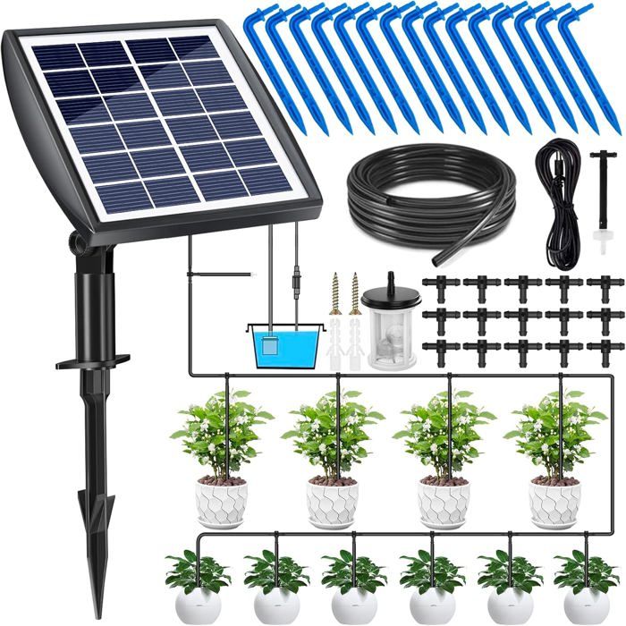 Kit dirrigation goutte à goutte automatique à énergie solaire système dirrigation de jardin système darrosage