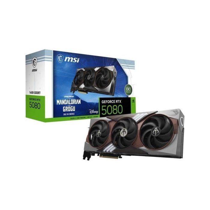 Carte Graphique MSI GeForce RTX 5080 The Mandalorian and Grogu OC GDDR7 Reflex 2 RTX AI DLSS4 - vue 1