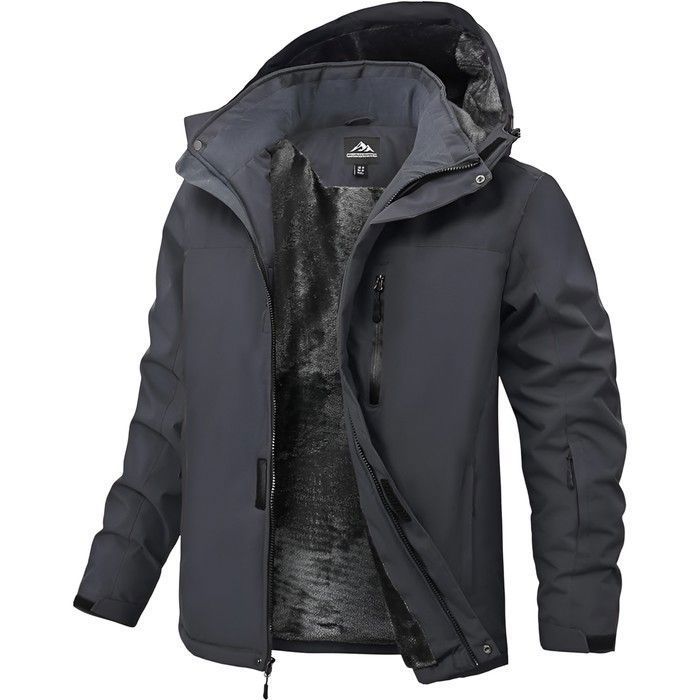 Veste de ski homme - BUYBOXS - XXL - Imperméable - Coupe-vent - Capuche amovible