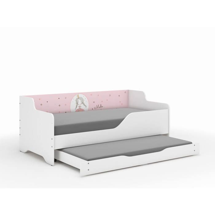 Lit enfant Lilu 160x80 princesse avec fonction couchage