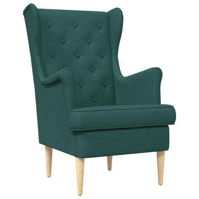 NEW Meuble de salon - vidaxl - Fauteuil Vert foncé Tissu - Fauteuil simple{65x79x100 cm } 760088