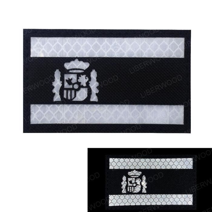 GILET DE SECURITE Taille IR Noir Patch réfléchissant infrarouge, drapeau  espagnol, emblème espagnol, camouflage CP, application d - Cdiscount Auto