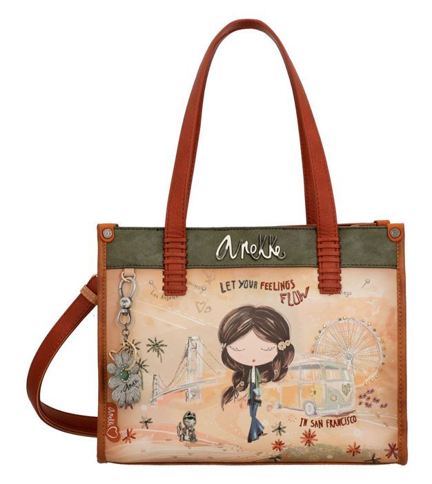 Sac à main - Anekke - Peace & Love - Multicolore - 100% polyuréthane - 22cm x 30cm x 13cm Sac à main - Anekke - Peace & Love - Multicolore - 100% polyuréthane - 22cm x 30cm x 13cm