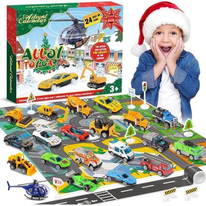 Cadeau Garcon 3 8 Ans Garcon Calendrier de l Avent Jouet Enfant Petite Voiture Enfant Chasse au Tresor Enfant Anniversaire Cdiscount Maison