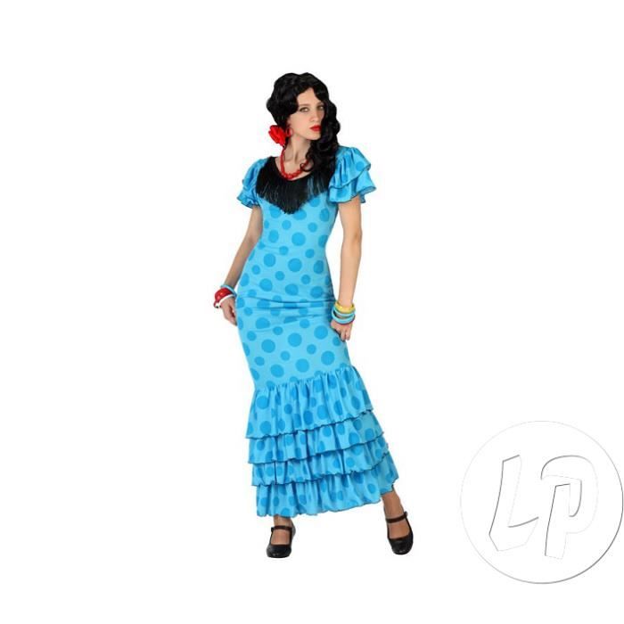 Déguisement de flamenco femme bleu ATOSA - Taille XS/S - Adulte