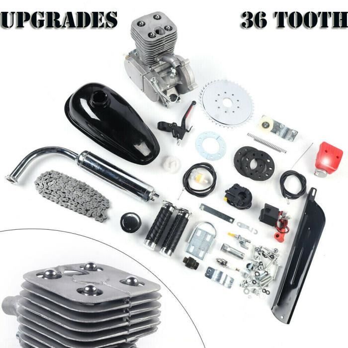 Kit de moteur de moteur 100cc 2 temps Kit complet de vélo de vélo motorisé à gaz modifié