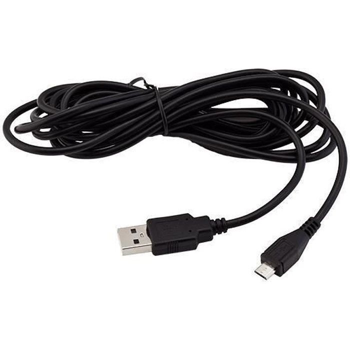 Cable de Charge USB pour Manette PS4 Long 3 Mètres