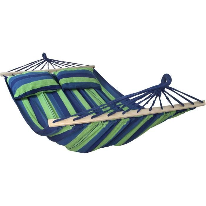 AXI Hawaï Hamac Double XXL | Hamac 2 personnes en Bleu avec Support en