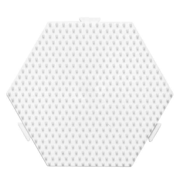 Pack de 4 placas pegboards hexagonales de 12 cm para hama beads midi