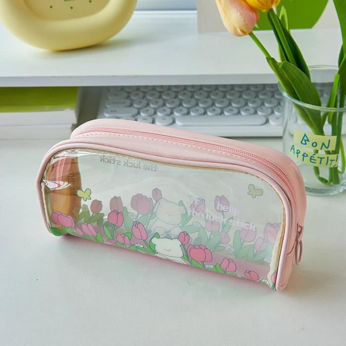Trousse à Crayons Transparente Capybara - Grande Capacité, Amovible, Avec Autocollants Et Accessoires Kawaii