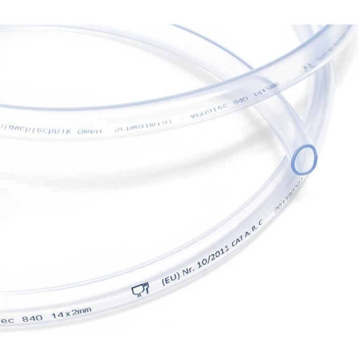 Tuyau en PVC 14 x 2 mm pour Aquariums Tuyau transparent Flexible Tuyau