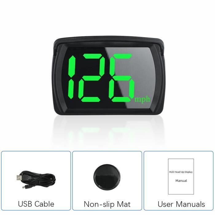 Affichage Tête Haute Voiture GPS - Compteur Vitesse Numérique LED KM/H MPH Pour Voiture Camion Moto