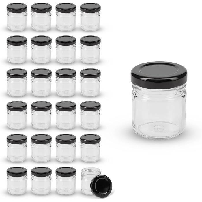 DIFLAX - 4 Pots En Verre Hermétiques 300 Ml - Conservation Aliments, Bébé, Micro-ondes, Lave-vaisselle