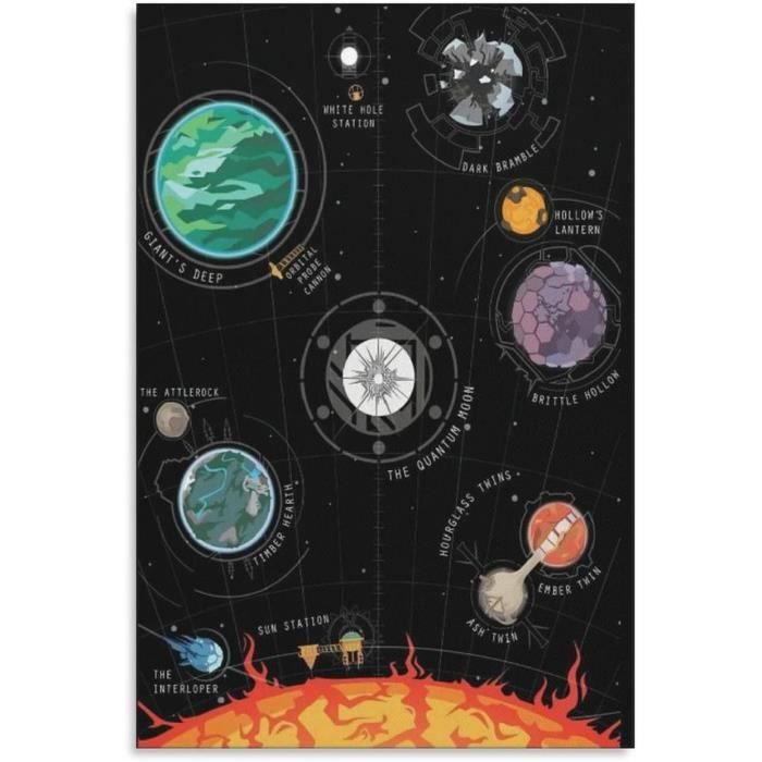 Outer Wilds System Poster Géant Deep Poster The Quantum Moon Poster The