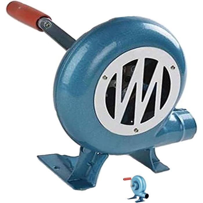 Souffleur à Manivelle Pour Barbecue, Forge - Ventilateur Manuel En Métal, Puissance Réglable - Pour Charbon, Bois, Feu De Camp