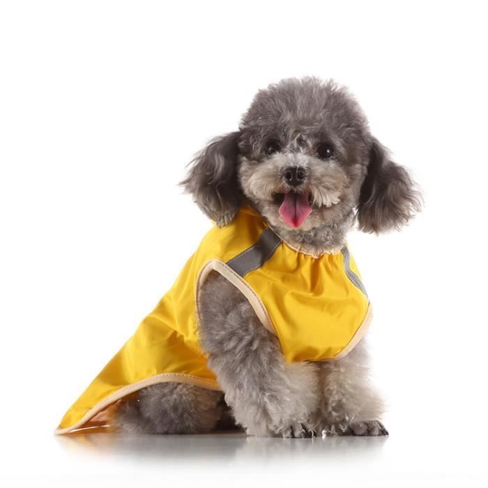 Imperméable Grand Chien Gros Chien Animal De Compagnie Imperméable Réfléchissant Imperméable Poncho Yy28 Yellow 3xl
