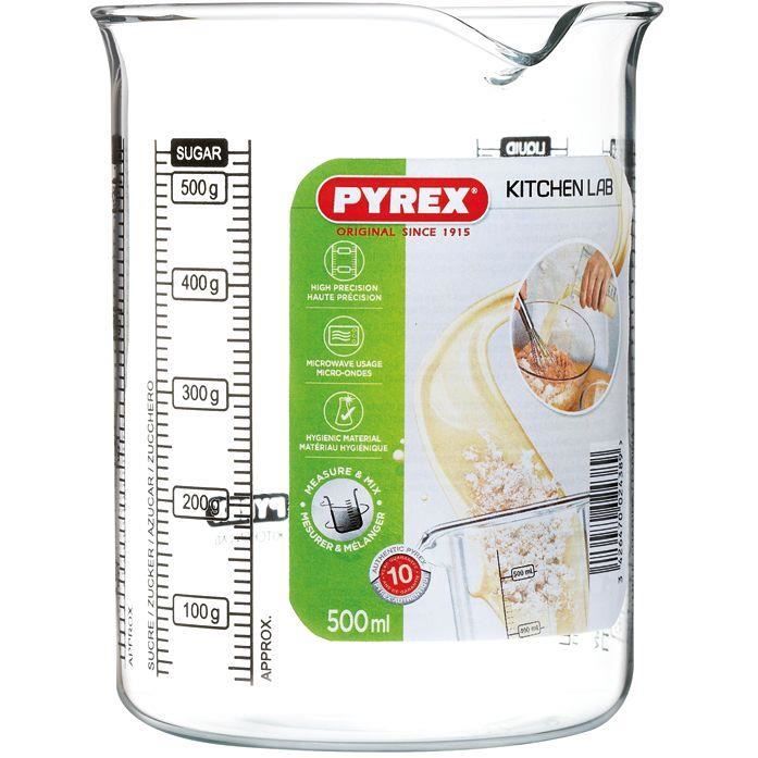 QINGJIANG Pyrex Gobelet doseur en verre transparent 70 ml avec anse et 2 becs verseurs Convient pour café de cuisine 