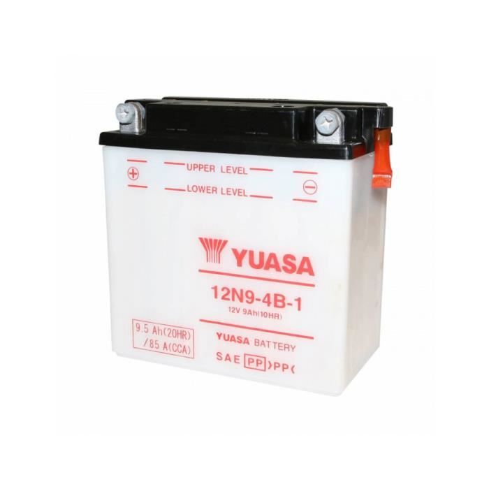 Batterie 12v 9 ah yuasa 12n9-4b-1 yuasa conventionnelle avec entretien (lg135xl75xh139)