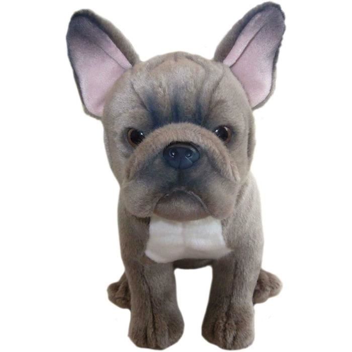 Sawley Fine Arts De Collection Peluche Chien Bouledogue Francais Bleu 30 5cm Assis Chien Cdiscount Jeux Jouets