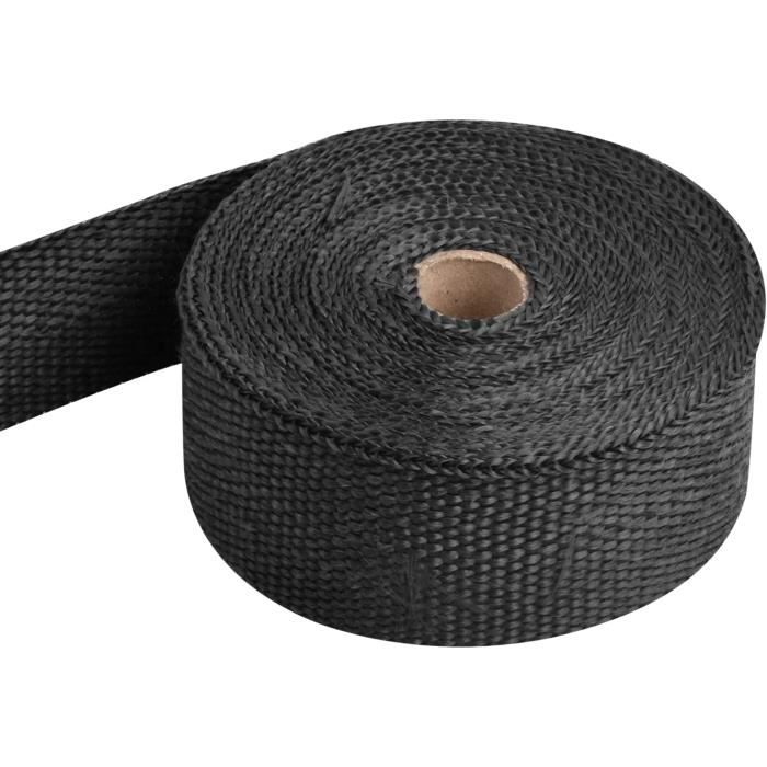 Bande Thermique Isolante 5m X 5cm Pour échappement Moto/voiture - Avec Attaches Inox, Résiste à Haute Température - 8