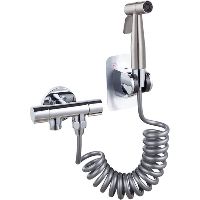 Kit Douchette WC Pulvérisateur à Bidet Noire Pulvérisation à Toilette