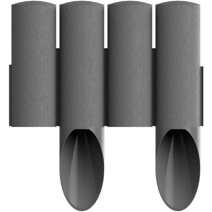 Bordure De Jardin Lisse Cellfast 20cm X 9m - Plastique Graphite Anti-UV - Pour Pelouse Et Massifs