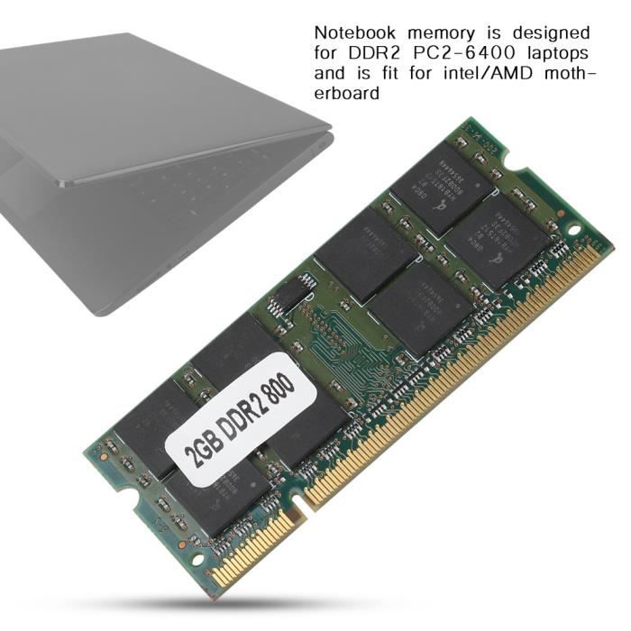 Mémoire RAM DDR2 SODIMM 1 Go Micron PC2-6400 800 MHz - Pour Portable - Testée
