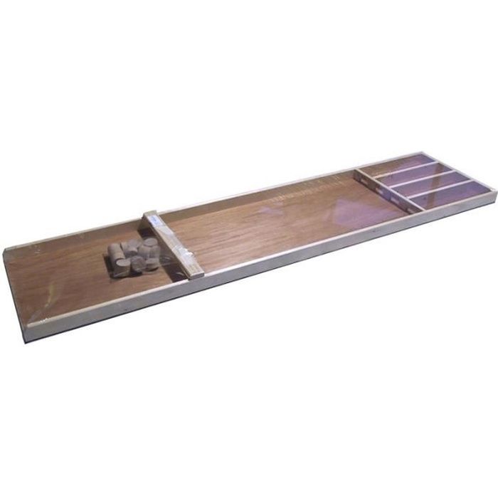  Billard Hollandais Junior en bois 120 cm - Jeu de soci&eacute;t&eacute; int&eacute;rieur + 20 palets 30x12 mm 