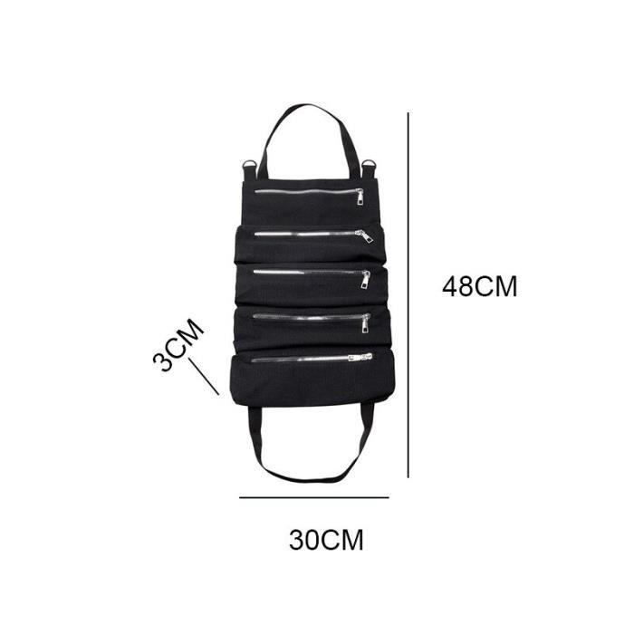 Trousse à Outils Pliable Avec 22 Poches – Sac De Rangement En Toile, Robuste Et Pratique