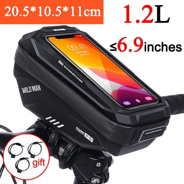 Sac De Cadre De Vélo Anmeilu Avec Support Téléphone - Léger Et Bandes Réfléchissantes