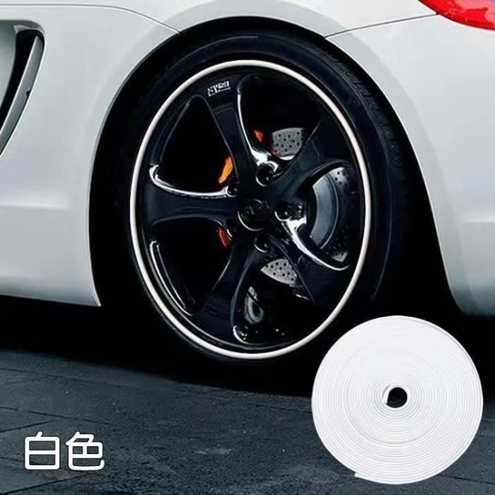 blanche - Bande De Protection Décorative Pour Jantes De Voiture Garniture De Moulage En Caoutchouc Pour Pneu