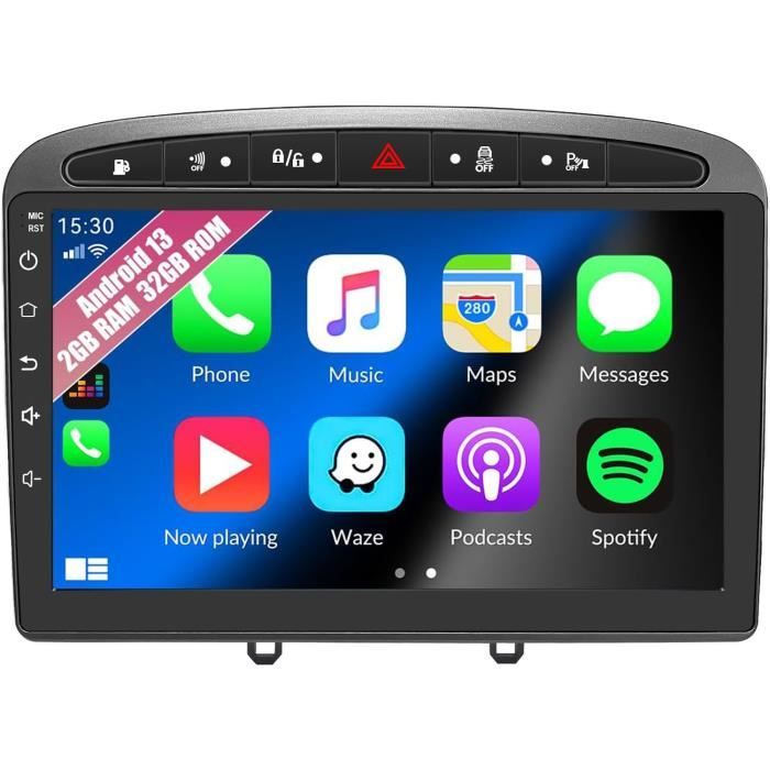 Autoradio Carplay pour Peugeot 308/408(2007-2013) 9 Pouces,Android 12  [2Go+32Go] avec GPS Android Auto WiFi Commande au Volant - Cdiscount Auto
