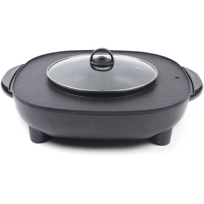 Poêle électrique Dezin, 1.5L, Antiadhésif, Type Hot Pot, Fonctionne Bien