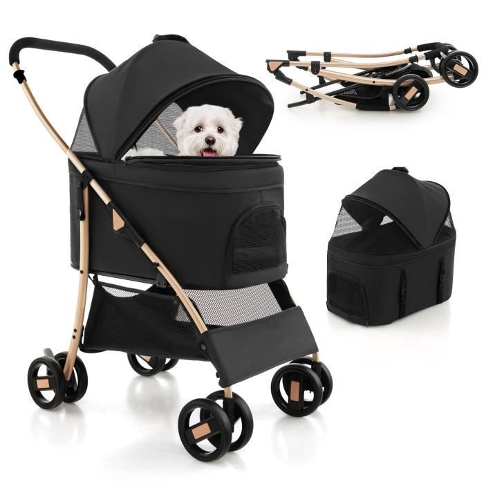Animalerie Poussette Chien 20 Kg COSTWAY Poussette Buggy Pliable