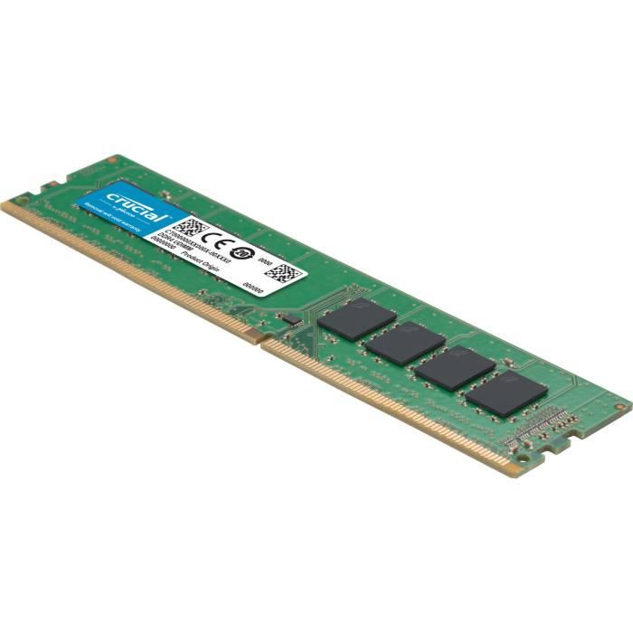 Vente Memoire PC CRUCIAL - Mémoire PC - UDIMM 8Go DDR4-2400 pas cher