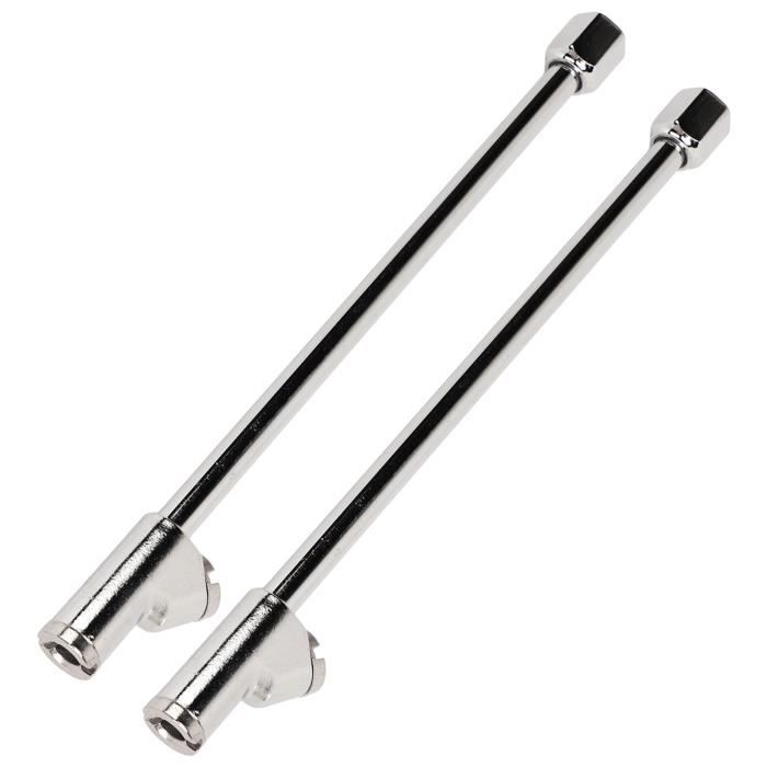 Lot de 2 adaptateurs d'extension de valve de pneu en acier inoxydable 304 de 250 mm pour camions, camping-cars, camping-cars