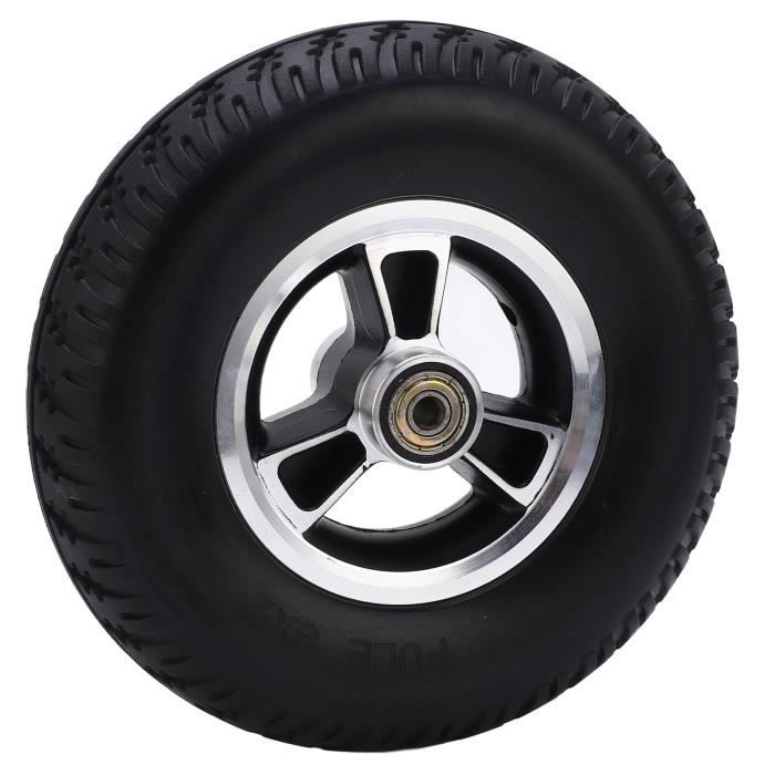Roue Pleine PU Anticrevaison Pour Chariot Plage Camping - 100kg Orange Noir