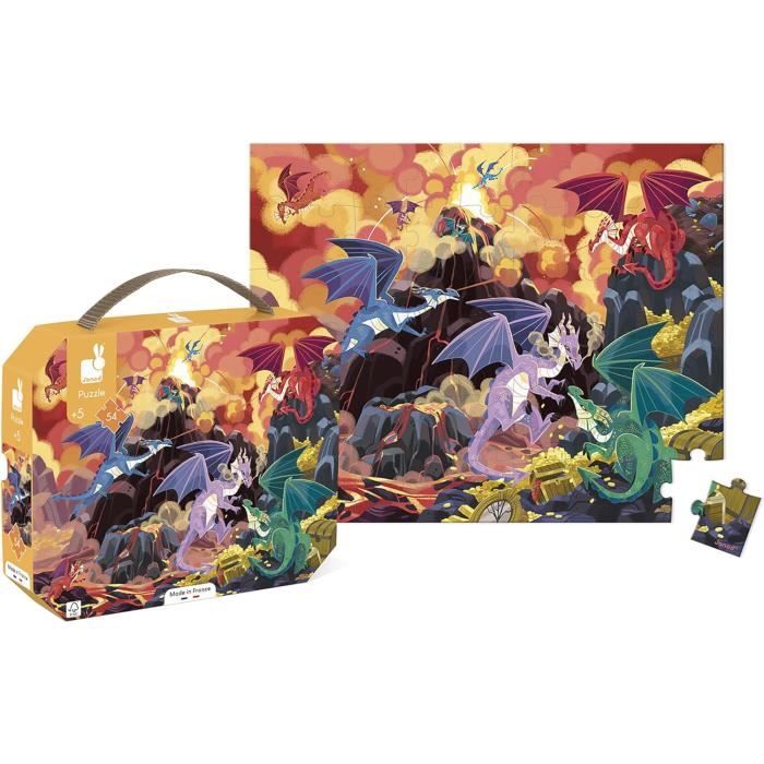 Puzzle 54 pièces, thème licorne, pour enfant 5 ans - Janod