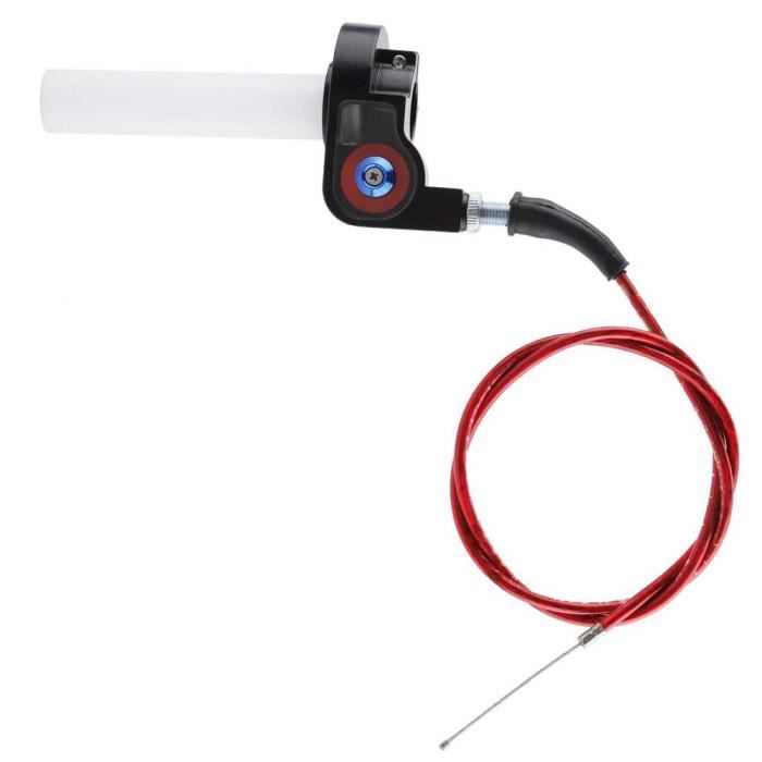 Poignée D'accélérateur à Rotation Rapide Pour Moto - Guidon ABS Rouge, Avec Câble, Pour 70cc à 200cc 4 Temps