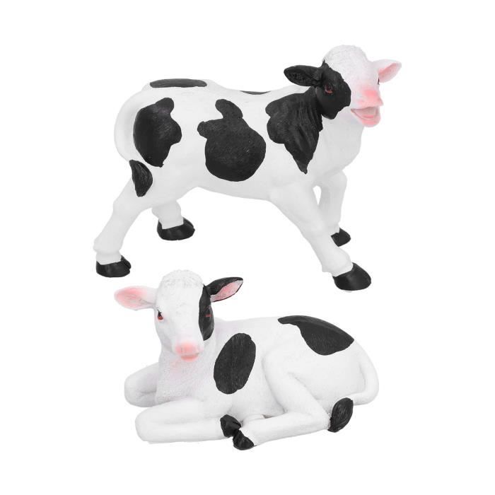 Lot 60 Figurines Vaches Noir Et Blanc Échelle N 1:150 – Modèles Réalistes Pour Train Miniature, Diorama Ferme Et Paysage