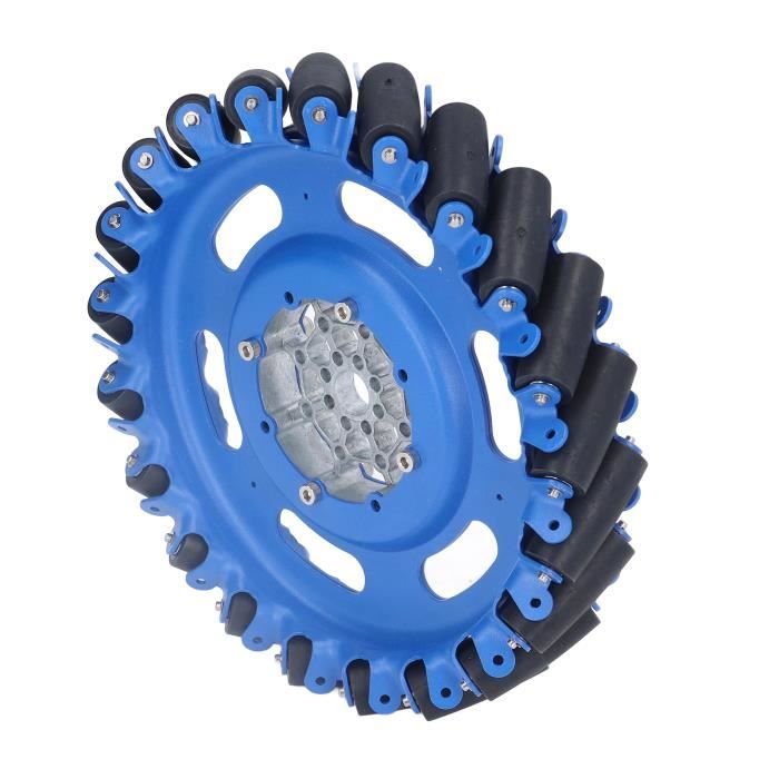 Roues Mecanum 48mm – 2 Paires, Caoutchouc, Déplacement Omnidirectionnel, Compatible Moteur TT