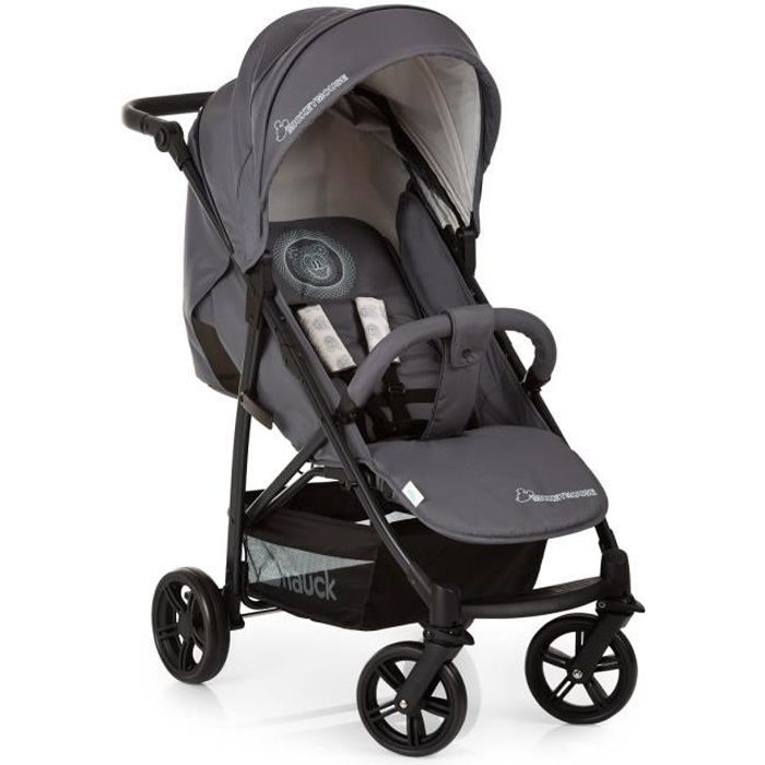 Poussette HAUCK Rapid 4 - Mickey Cool Vibes - Pliable d'une main - Compatible Isofix - Gris