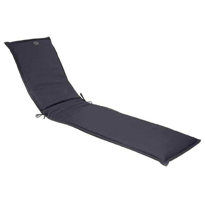 Coussin de transat Korai ardoise 190x60cm en polyester - Hespéride